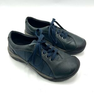 KEEN Women's Presidio Blue Leather Lace-Up Walking Hiking Shoe Sneaker US Sz 9
